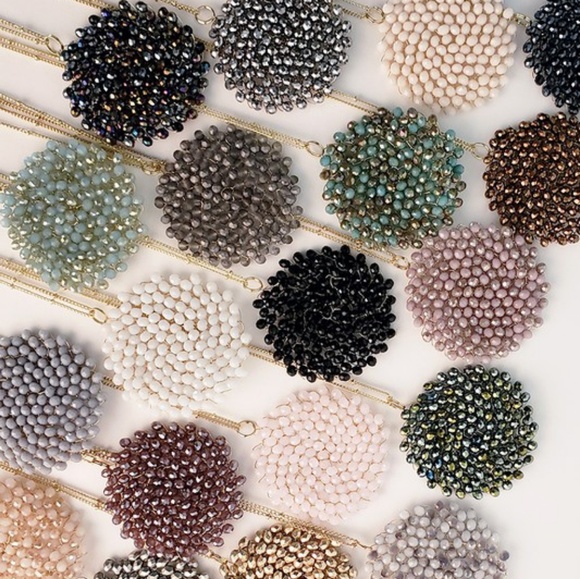 Plum Woven Bead Necklace - Picture 2 of 2